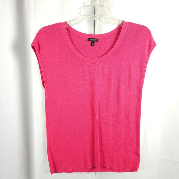Talbots Womens Medium Pink Crewneck Cotton Modal Sweater Vest Sleeveless - Picture 1 of 6